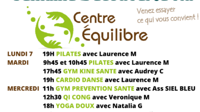 Semaine Découverte Septembre 2026